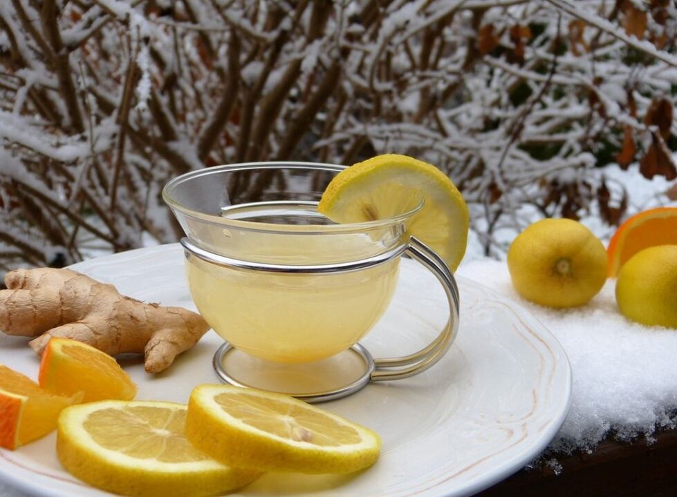 thé au citron à base de gingembre pour rehausser